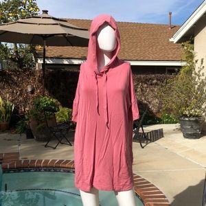 Philosophy Pink Short Sleeve Hoodie SzLG